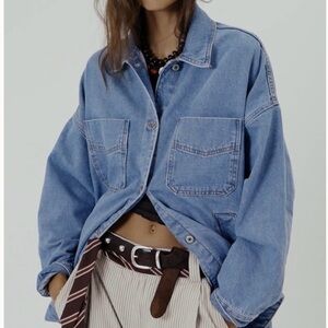 Free People Madison Light Blue Denim Jacket